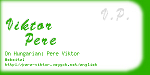 viktor pere business card